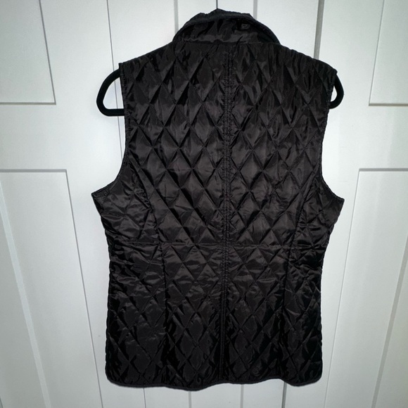 Women's Lands' End Quilted Lightweight Black Vest - M(10-12) - Picture 4 of 7